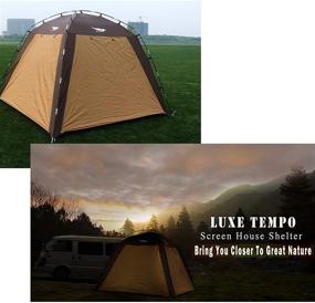 img 3 attached to 🏕️ Luxe Tempo Screen House Tent 3-4 Person Canopy Tent Sun Shade Lightweight for Beach Backyard Camping Tall Fast Pitch" - Revised: "Luxe Tempo Screen House Tent - 3-4 Person Canopy Tent Sun Shade, Lightweight for Beach, Backyard, and Camping, Tall & Fast Set-up