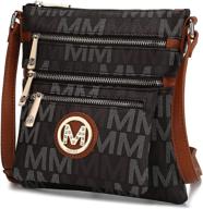 signature compartments zipper crossbody mia farrow women's handbags & wallets logo