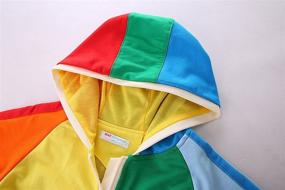 img 1 attached to Rainbow Patchwork Zip Up Hoodie Sweatshirt for Boys in the Mud Kingdom