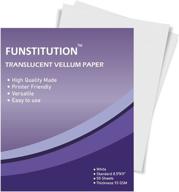 printable translucent vellum paper 8.5x11 inches - 50 sheets transparent 93gsm/63lbs - ideal for printing, sketching, tracing, and drawing logo