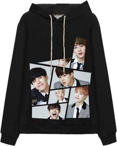 img 4 attached to Aopostall Merchandise Jungkook Persona Sweatshirt Boys' Clothing ~ Fashion Hoodies & Sweatshirts