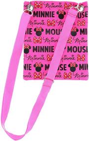 img 1 attached to 🎀 Pink Neon Minnie Mouse Glam Cross-Body Passport Purse Shoulder Bag by Disney