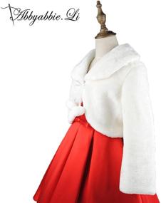img 2 attached to Аксессуары для девочек "Abbyabbie Li" в стиле болеро с цветочным узором для холодной погоды.