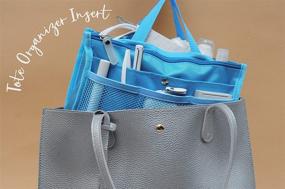 img 1 attached to 👜 Hoxis Chevron Insert Organizer Pockets: Essential Handbag Accessories for Women