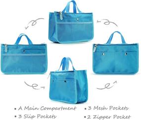 img 2 attached to 👜 Hoxis Chevron Insert Organizer Pockets: Essential Handbag Accessories for Women