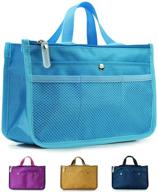 👜 hoxis chevron insert organizer pockets: essential handbag accessories for women logo