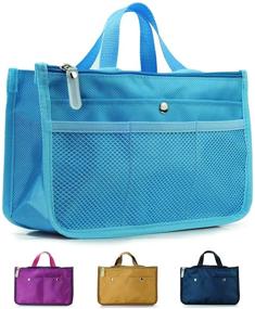 img 4 attached to 👜 Hoxis Chevron Insert Organizer Pockets: Essential Handbag Accessories for Women