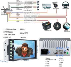 img 3 attached to 🚗 Стерео для автомобиля CAMECHO 7" с двойным DIN, Bluetooth MP5-плеером, USB, FM-радио и 4 светодиодными мини-камерами заднего вида: поддержка синхронизации с мобильным телефоном (используется в Android/iOS).