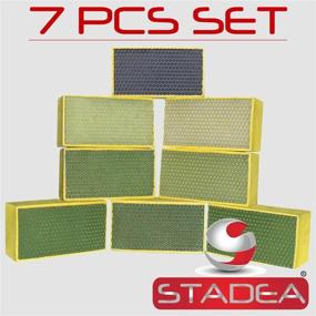 img 3 attached to 🔹 STADEA Diamond Hand Polishing Pads - 7-Piece Set for Stone Concrete Granite Marble