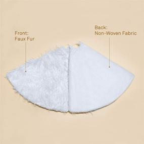 img 2 attached to 🎄 Funkprofi Christmas Tree Skirts - Plush Faux Fur Handmade Soft Luxury Tree Skirt Decorations for Indoor/Outdoor Xmas Holiday Party Decor & Pet Favors (White Plush, 48.03")