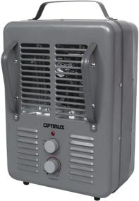 img 1 attached to Efficient and Portable Grey Optimus Utility Heater with Thermostat for Ultimate Convenience