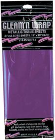 img 1 attached to 🎉 Gleam N Wrap Purple Metallic Sheets (1 count) Party Accessory Pack of 3