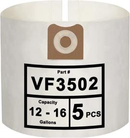 img 4 attached to 🔨 RIDGID VF3502, 5 Pack High Efficiency Replacement Filter Bags for 12 to 16 Gallon Ridgid Wet/Dry Vacs - SpaceTent Part