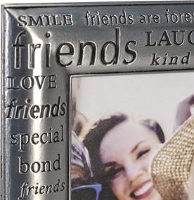 img 2 attached to Malden International Designs Modern Pewter Metal Diecast Friends Expressions Silver Picture Frame, 4x6 - Classy & Contemporary Decor for Cherished Memories