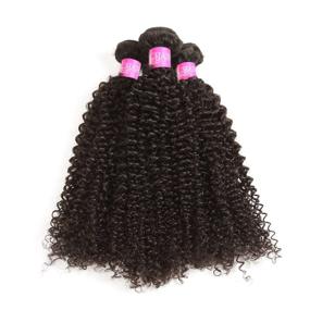 img 3 attached to Накладные волосы ISEE Malaysian Deep Curly Jerry Curly из человеческих волос, 3 пучка, натуральный черный, необработанные, можно окрашивать - 20 22 24 дюйма.