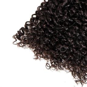 img 1 attached to Накладные волосы ISEE Malaysian Deep Curly Jerry Curly из человеческих волос, 3 пучка, натуральный черный, необработанные, можно окрашивать - 20 22 24 дюйма.