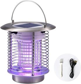 img 4 attached to 🪲 Solar Power Mosquito Lamp: Effective Bug Light for Indoor and Outdoor Spaces - Home, Bedroom, Garage, Kitchen, Office, Restaurant, Hotel