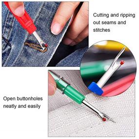 img 1 attached to 🧵 Multipurpose Sewing Tools Pack – Includes 30 Sewing Clips, 4 Seam Rippers, 1 Scissor Nipper, and 1 Automatic Shrink Tape Measure (36 Pcs)