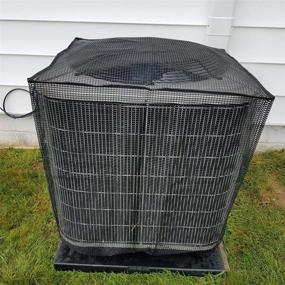 img 3 attached to 🌬️ Mesh Air Conditioner Cover: Ultimate Coil Protection against Nature's Elements - Leaves, Grass, Dust & Debris - Outdoor Shielding