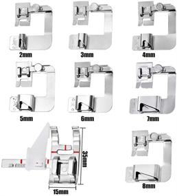 img 3 attached to Complete Set of 8 Pcs Sewing Machine Feet with 🧵 Adjustable Presser Foot - Must-Have Tools for Every Home Sewing Machine