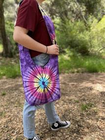 img 1 attached to Purple Tie Dye Crossbody Shoulder Hippie Boho Handbag Purse: Vibrant and Stylish!