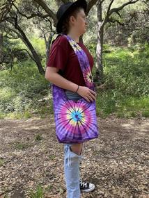 img 2 attached to Purple Tie Dye Crossbody Shoulder Hippie Boho Handbag Purse: Vibrant and Stylish!