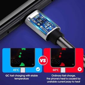 img 1 attached to 🔌 10-футовый кабель USB Type C, [2 шт.] CyvenSmart USB A к USB-C быстрая зарядка Дополнительно длинный прочный TPE кабель, совместимый с Samsung Galaxy A10/A20/A51/S10/S9/S8 Plus/Note 9/8, LG V50 V40 G8 G7 Thinq, Moto Z.