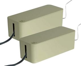 img 4 attached to Bluelounge CableBox Cord Management System - (Light Sage) - Pack of 2