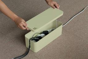 img 1 attached to Bluelounge CableBox Cord Management System - (Light Sage) - Pack of 2