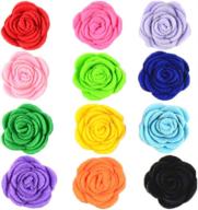 🌸 jpgdn 12pcs 1.6" rose small dogs collar bows flowers - stylish party decor for doggy cats, weddings, and birthdays logo