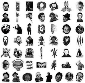 img 2 attached to 🔪 100PCS Horror Killer Role Character Sticker Pack - Laptop Stickers for Adults & Teens | Computer Decals | Waterproof Aesthetic Vinyl Stickers for Laptops & Water Bottles