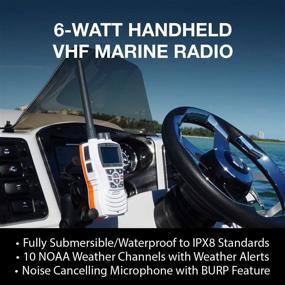 img 1 attached to 📻 Cobra MR HH350W FLT Handheld Floating VHF Radio – Submersible, 6 Watt, LCD Display, Noise Cancelling Mic