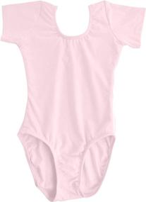 img 3 attached to 🩰 Cotton Short Sleeve Ballet Leotard for Girls Ages 2-10 by Dancina