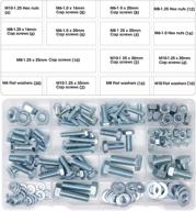 🔩 high-quality t.k.excellent hex bolts m6 m8 m10 set kit with hex nuts and washers - 128 pcs for versatile fastening solutions логотип