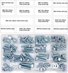 img 4 attached to 🔩 High-Quality T.K.Excellent Hex Bolts M6 M8 M10 Set Kit with Hex Nuts and Washers - 128 Pcs for Versatile Fastening Solutions