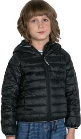 img 1 attached to 🍒 CHERRY CHICK Ultralight Packable Hooded Down Parka Jacket for Kids