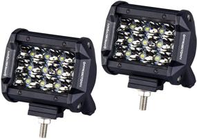 img 4 attached to OFFROADTOWN LED Pods: 4'' 72W Triple Row Spot Beam Cube Work Light - Waterproof Driving Light for Off Road, UTV, Truck, ATV, SUV, Jeep - 2 Years Warranty