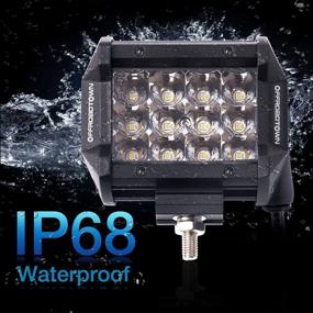 img 3 attached to OFFROADTOWN LED Pods: 4'' 72W Triple Row Spot Beam Cube Work Light - Waterproof Driving Light for Off Road, UTV, Truck, ATV, SUV, Jeep - 2 Years Warranty
