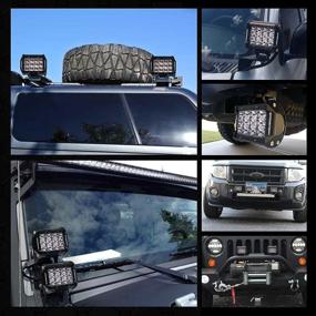 img 1 attached to OFFROADTOWN LED Pods: 4'' 72W Triple Row Spot Beam Cube Work Light - Waterproof Driving Light for Off Road, UTV, Truck, ATV, SUV, Jeep - 2 Years Warranty