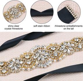 img 2 attached to 💍 Tendaisy Rhinestone Wedding Crystal Silver Black Women's Accessories and Belts: Sparkling Additions to Elevate Your Style