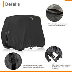 img 2 attached to Waterproof UV-Resistant 4 Passenger Golf Cart Cover by OVCRNIBI - Fits Most Popular Brands