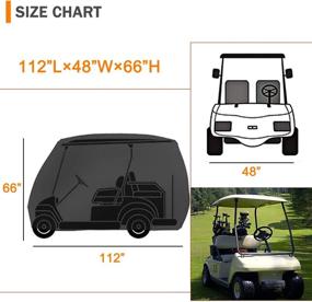 img 3 attached to Waterproof UV-Resistant 4 Passenger Golf Cart Cover by OVCRNIBI - Fits Most Popular Brands