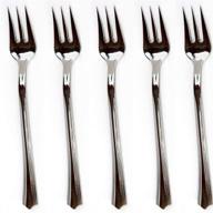 🍽️ premium 200 mini plastic tasting forks - stainless steel finished silver appetizer forks for desserts, cocktail, cake, fruit - ideal for wedding party & petite events - disposable three prong forks logo