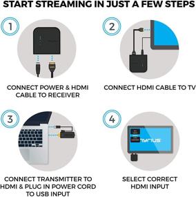 img 1 attached to 📺 Nyrius Aries Prime Wireless HDMI Transmitter & Receiver for Streaming Full HD 1080p 3D Video & Digital Audio from Laptop, PC, Cable, Netflix, YouTube, PlayStation to HDTV/Projector (NPCS549)