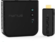 📺 nyrius aries prime wireless hdmi transmitter & receiver for streaming full hd 1080p 3d video & digital audio from laptop, pc, cable, netflix, youtube, playstation to hdtv/projector (npcs549) logo