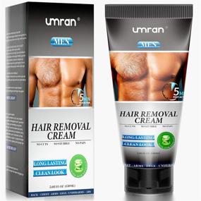 img 4 attached to 🧴 UMRAN Professional Hair Removal Cream, Fast & Effective Depilatory Cream for Men, Aloe Vera Infused Hair Remover, Gentle Skin-friendly Hair Removal for Men and Women - 5.08 oz