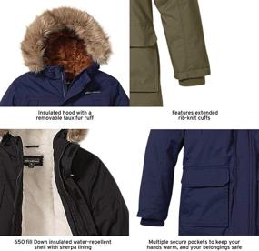 img 1 attached to Пуховик Eddie Bauer для мальчиков с меховым капюшоном на зиму