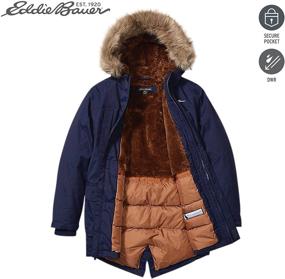 img 3 attached to Пуховик Eddie Bauer для мальчиков с меховым капюшоном на зиму