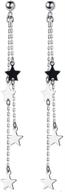 s925 sterling silver tassel star threader chain earrings: elegant, lightweight dangle drops for women & girls - hypoallergenic fashion jewelry gift logo