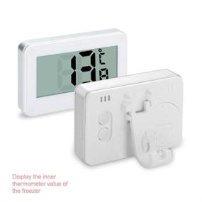 img 3 attached to iBetterLife 2 Pack Digital Waterproof Wireless Refrigerator Thermometer with Large LCD Display -20 to 60 Degree (-4 to 140 F) for Indoor/Outdoor Monitoring